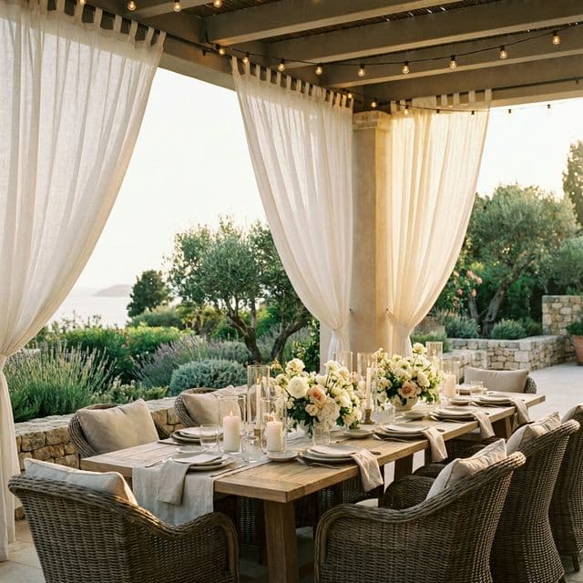 Dış mekan pergola perde
